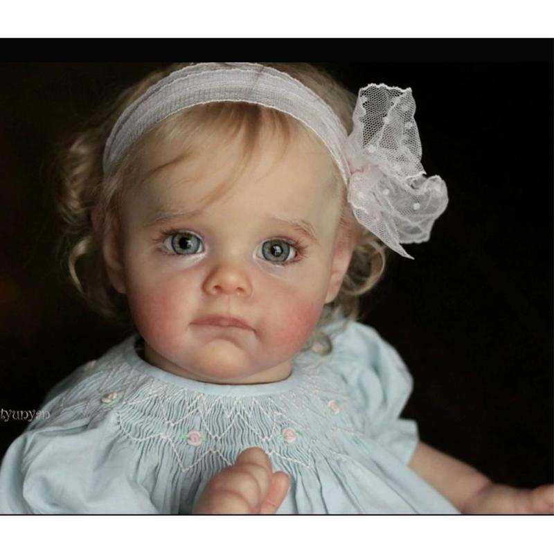 58cm/23inch Unpainted Reborn Toy Realistic Newborn Baby Interactive for Doll DIY for Doll Kit with Vinyl for Head Legs A