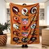 שמיכה מודפסת NFL - רכה ונוחה, לחדר שינה, נסיעות, ספה, קישוט הבית - מתנת יום הולדת או חג המולד לחבר