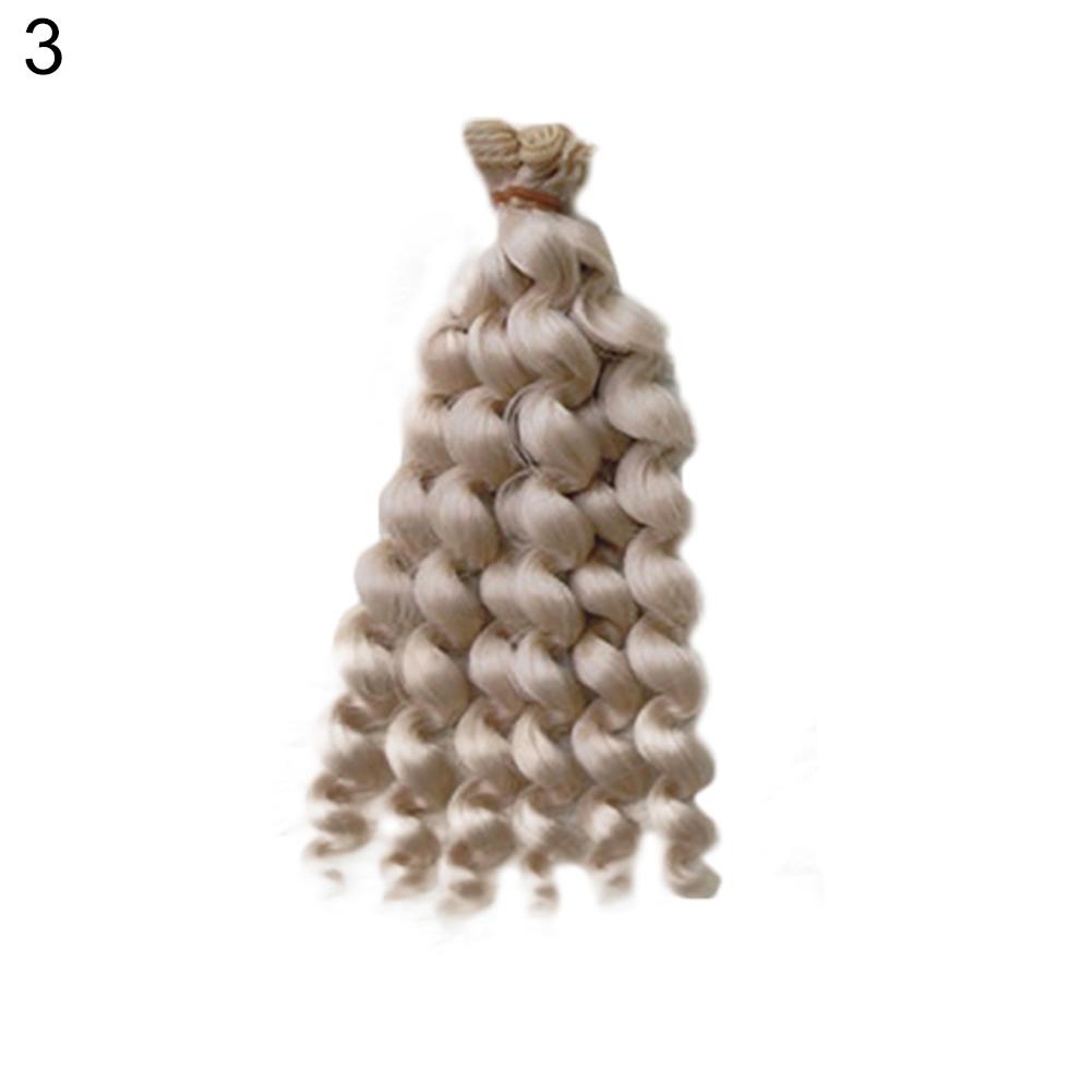 Fashion Mini Ringlet Curly 20cm Hair Tresses Doll Wig Kids Toy Baby Girls Gift