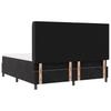 Box Spring Bed with Mattress Black 180 X 200 Cm Velvet