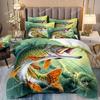 Teenagers & Fishing Lovers Bedding Set, 3D Digital Printing Home Comfort Polyester Holiday Gift Bedroom Decoration Luxury Gift