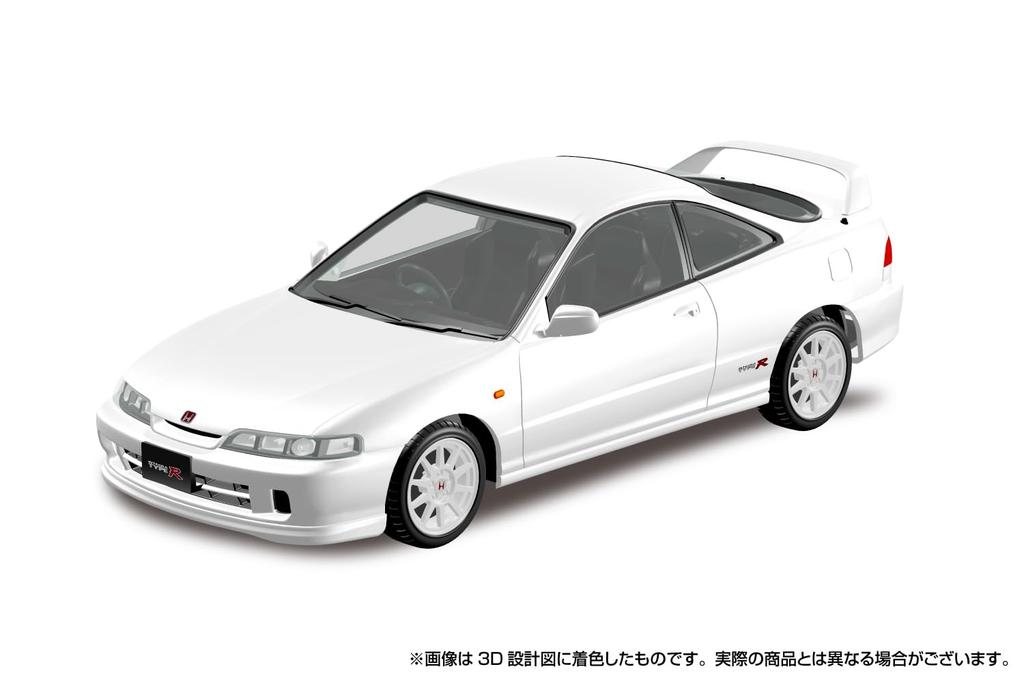 Aoshima Bunka Kyozai Rakupla Snap Kit Honda DC2 Integra Type R Scale Plastic Model Kit (AOSHIMA) No. 22-CW (Championship White) 1/32 Pre-Colored
