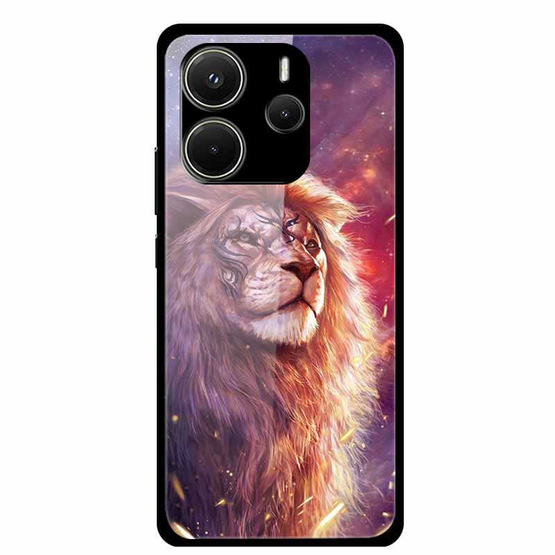 Case For Redmi Note 14 4G Case Note14 Coque Tempered Glass Hard Back Cover For Xiaomi Redmi Note 14 5G Phone Case Soft Bumper