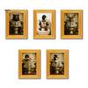 Decorative Refrigerator Magnets 1/5/6Pcs Drinking Animal Cat Magnet Vintage Wooden Frame with Fridge Home Kitchen Office Decoration Lover Gift