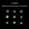 Women 90Pcs/Box Christmas Golden Snowflake Nail Art Sequins Ultra-thin Decor Manicure Gift