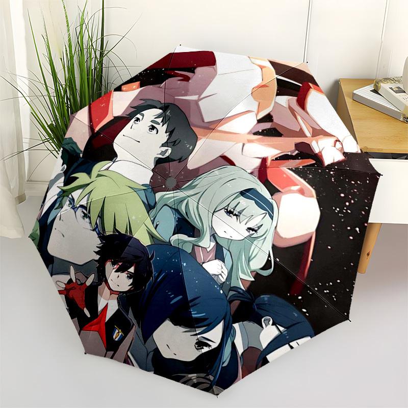 

1pc Outdoor Umbrella with Anime Characters - Automatic Opening/Closing, Portable 3-Fold Design, 8-Rib Iron Frame - Perfect Gift for Fans, Travele