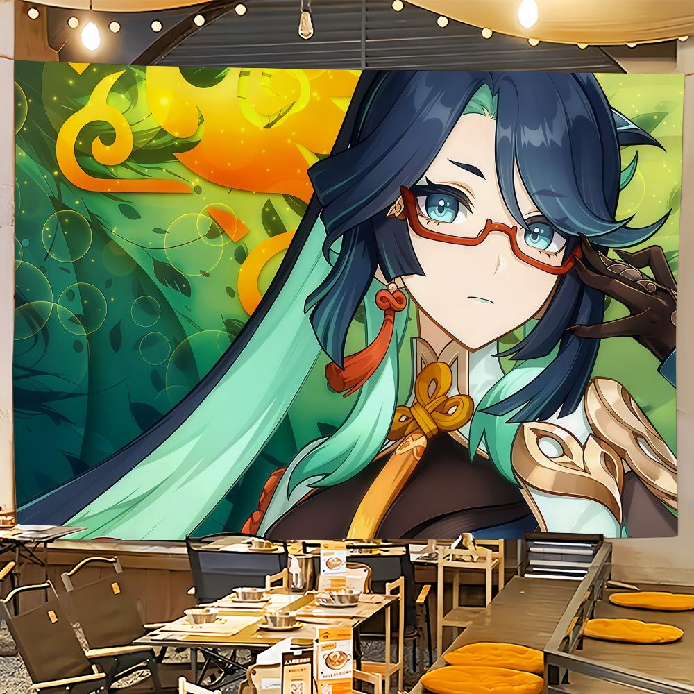 Genshin Impact Xianyun Game Art Flag For Room Dorm Camping Party Hogar Garage Living Room Bedside Wall Decor Banner Gift