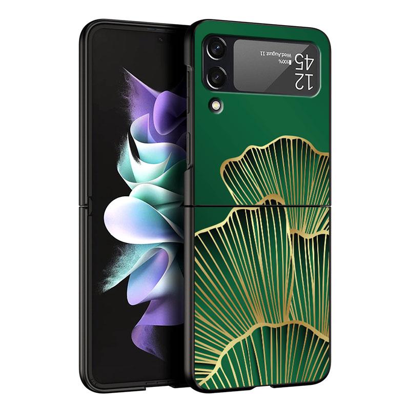 Hard Pc Back Phone Case For Samsung Galaxy Zflip3 Zflip Z Flip 3 Z Flip 4 5g Flip3 Stone Marble Texture Cases Shockproof Cover