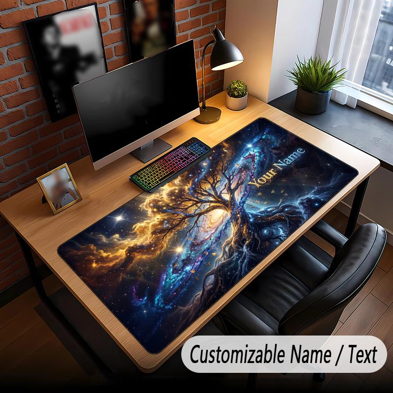 Tree of Life Theme Custom Mouse Pad Personalized With Name Text Customized Desk Mat For Office Home Decor
