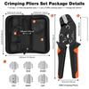 Sn-58B Portable Crimping Pliers With Interchangeable Dies Cold Press Springs Cold Press Pliers Terminal Crimping Tool Set