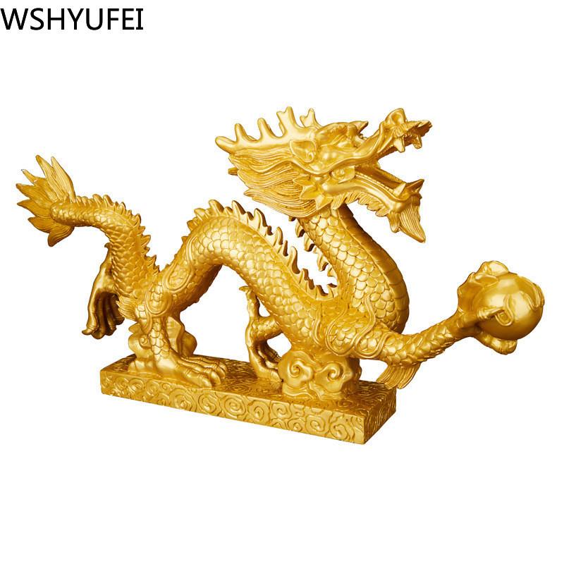 New Style Lucky Dragon Resin Decoration Living Room Bedroom Study Creative Decoration Shop Opening Auspicious Crafts WSHYUFEI