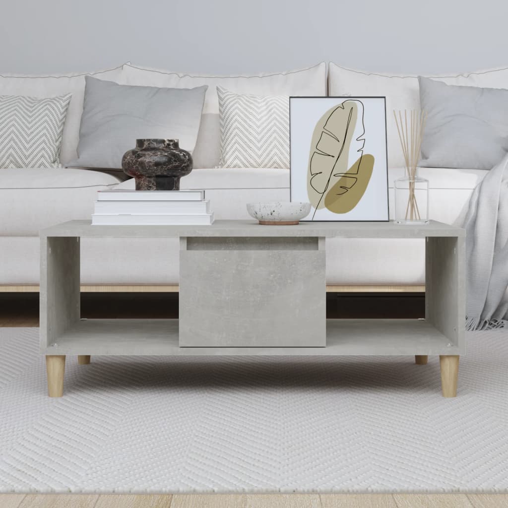  Coffee Table, Concrete Grey, 90x50x36.5 Cm
