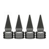 4pcs Universal Car Modification Sharp Pointed Valve Aluminium Alloy Modified Screw On Valve Cap