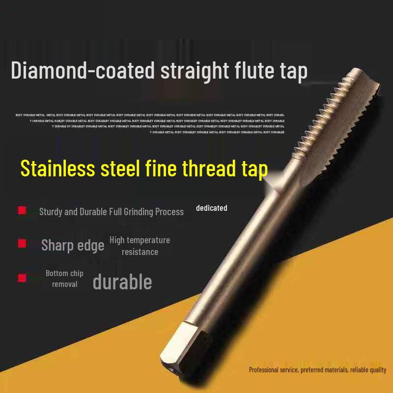 High-Quality M35 Cobalt HSS Taper Tap, Fine Thread, Sizes M8-M20, Pitch 1-2 Cobalt Stainless Steel M4*0.5