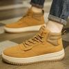 Fashion Mens Outdoor Desert Boots High Top Lace-Up Sports Shoe Fashion Casual Travel Shoes Men Leather Comfortable Soft Soled Ankle Boot