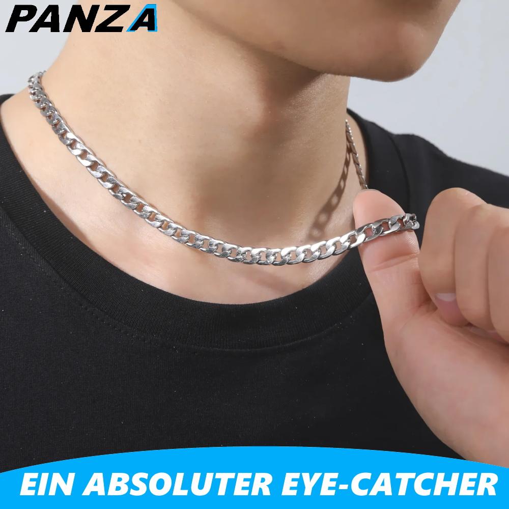 PANZA Curb Necklace Stainless Steel Curb Chain King Chain Men & Women