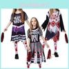 Halloween Zombie Cosplay Dress For Girls With Polyester Fabric For Themed Costume Parties