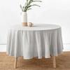 100% Französisches Leinen Runde Tischdecke, Waschbare Natürliche Tischdecke für Esszimmer, Außenbereich, Hochzeiten und Restaurants, Osterdekoration