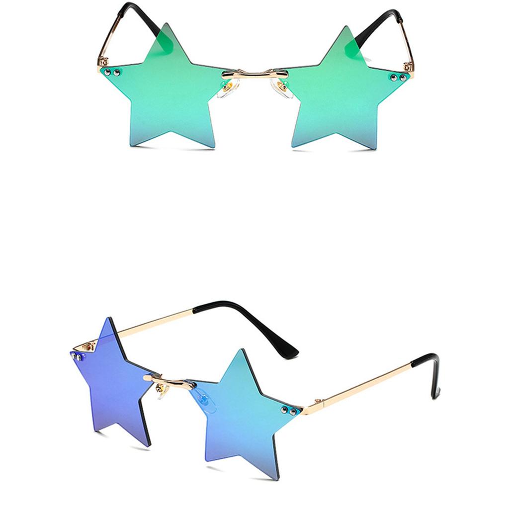 Men And Women Fashionable Solid Color Star Shaped Sunglasses, Dance Party, Holiday Decorative Glasses