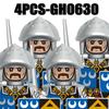 Medieval Military Europe King Soldier Figures Building Blocks Castle Lion Knight Sword Infantry Weapon Warrior Bricks Toys Gifts