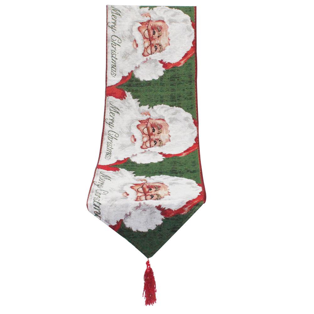 

Christmas Decoration Polyester Cotton Table Flag Creative Christmas Tablecloth Dining Table Party Dinner Decoration Home Decor 1pc
