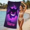 Customizable personalized beach towels Pokémon Gengar themed designs.Suitable for the beach, yoga, sports;ideal as beach accessories
