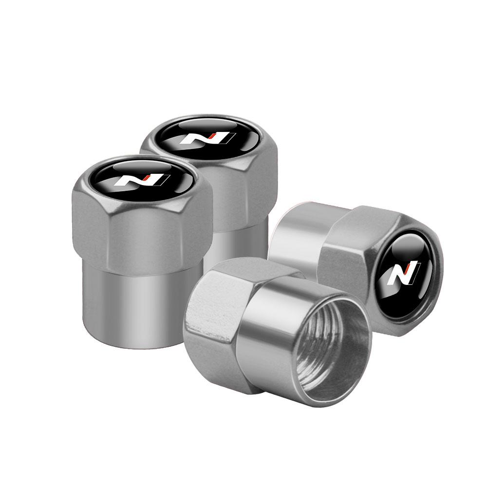 4pcs/SET Car Logo Wheel Tire Styling Tire Valve Air Nut Cover Accessory For Hyundai N-LINE I10 I20 I30 I40 IX20 IX35 Kona Getz R5
