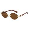 Polarized Light Glasses Retro Rimless Oval Sunglasses Women Men Luxury Brand Sun Glasses Outdoor Driving Lady Man Glasses UV400