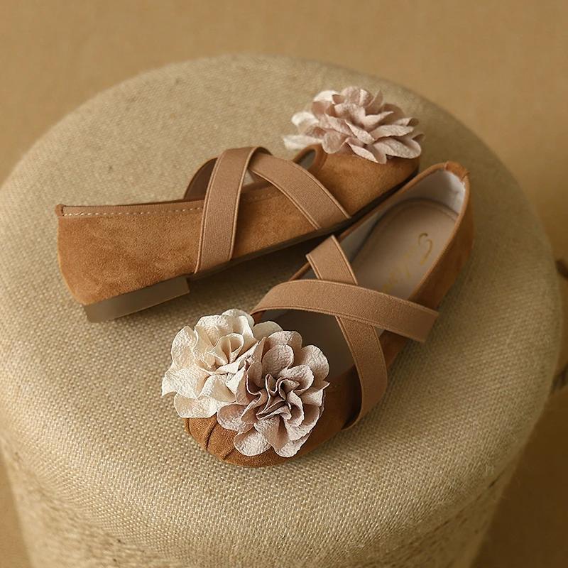 Cow Suede Flowers Casual Flats Summer New Ladies Bags on Sale 2025 High Quality Slip-on Solid Sweet Flats Sapatos Planos