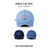 Spring and Summer New Style of Men and Women's Daily Casual Versatile Letter Trendy Brand Hat Blue Washing Denim Baseball Hat