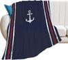Nautical Anchor Blanket Gift for Boaters Sailors Birthday Christmas Sea Ocean Theme Throw Blanket for Couch Bed Sofa Chair Dorm