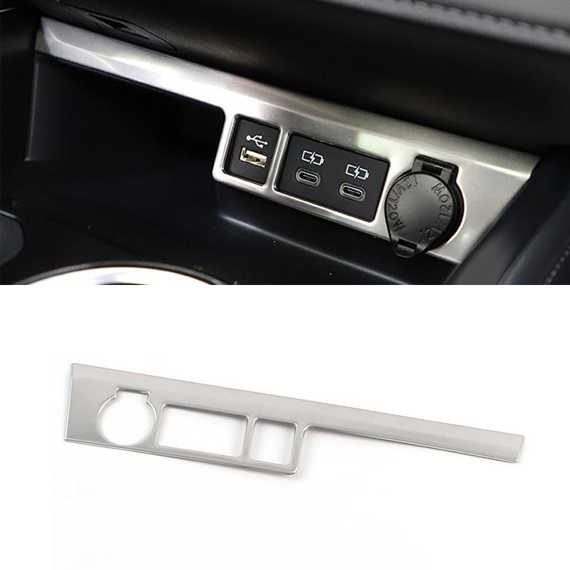 Stainless Steel Car Central Control USB Frame Cover Case Trim Sticker Fit For Toyota Highlander XU70 2020 2024 2024 2024 Hybrid