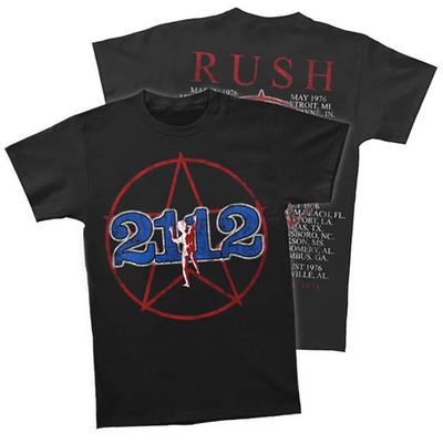 RUSH T-Shirt 2112 Tour 1976 Brand New Rock Tee S M L XL 2XL 3XL Unisex T-Shirt