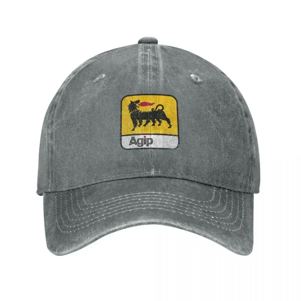 AGIP Oil Company Vintage Italy Baseball Cap Luxury Man Cap Sunscreen Fun Hats Golf Cap Womens Mens