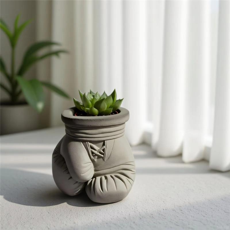 M-Modern-DIY Epoxy Mold Silicone Boxing Gloves Aromatherapy Candle Cup Vase Storage Gypsum Cup Making Mould