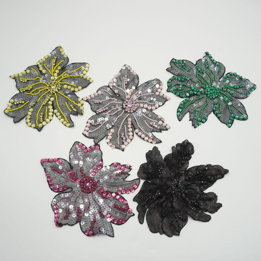 LHY Stylish Five Color Embroidered Flower Clothing Ingredients With High Quality and Fair Price Accessories