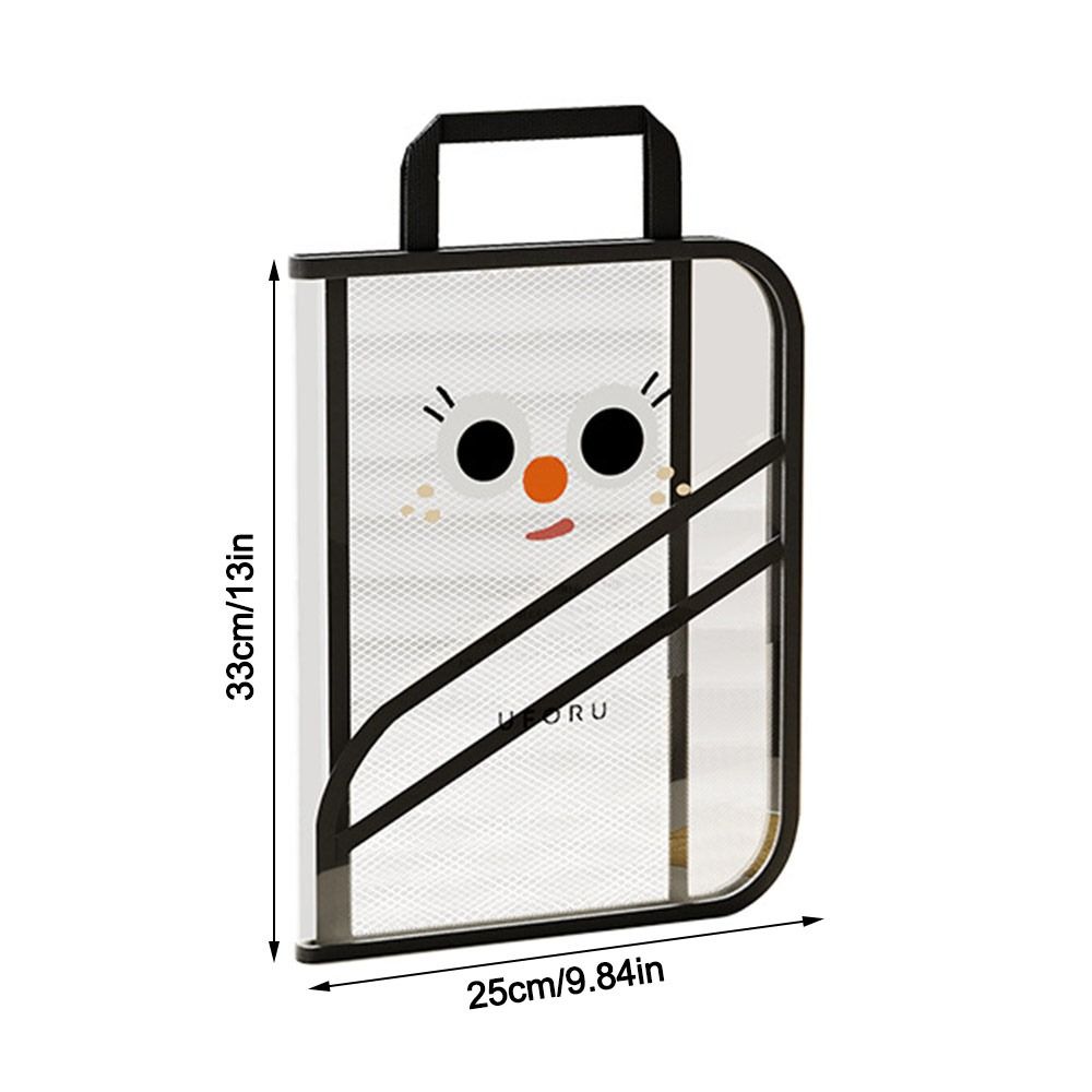 Foldable Document Bag Transparent Handbag New Book Storage Bag