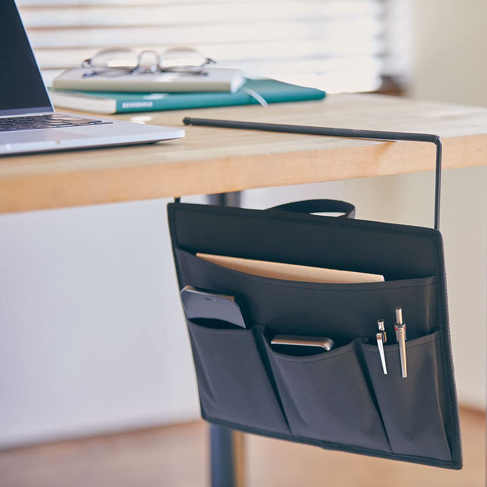 King Jim Storage Hanging Organizer, Bag-in-Bag, Horizontal, Black, New Basic HOZ200 Black