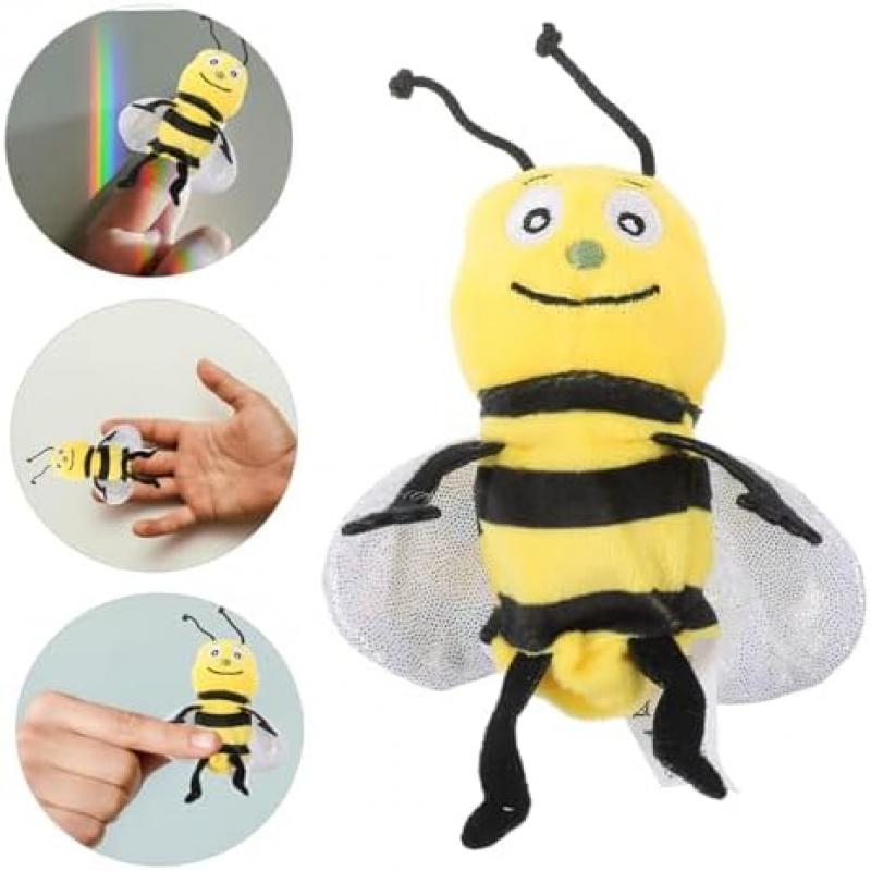 BESTonZON Weiche Bienen Handpuppe Für Kinder Stofftier Fingerpuppe Aus Plüschigem Material Pädagogisches Puppenspielzeug