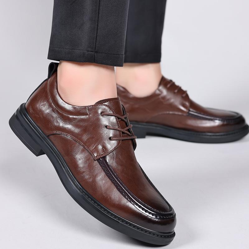 Spring autumn Formal shoes men genuine Leather Black Oxford Breathable Flats Men Sapatos Masculino men Shoes zapatos de hombre