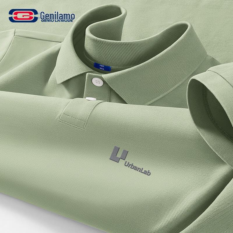 

GENIOLAMODE Men s Short Sleeve Polo Shirt L