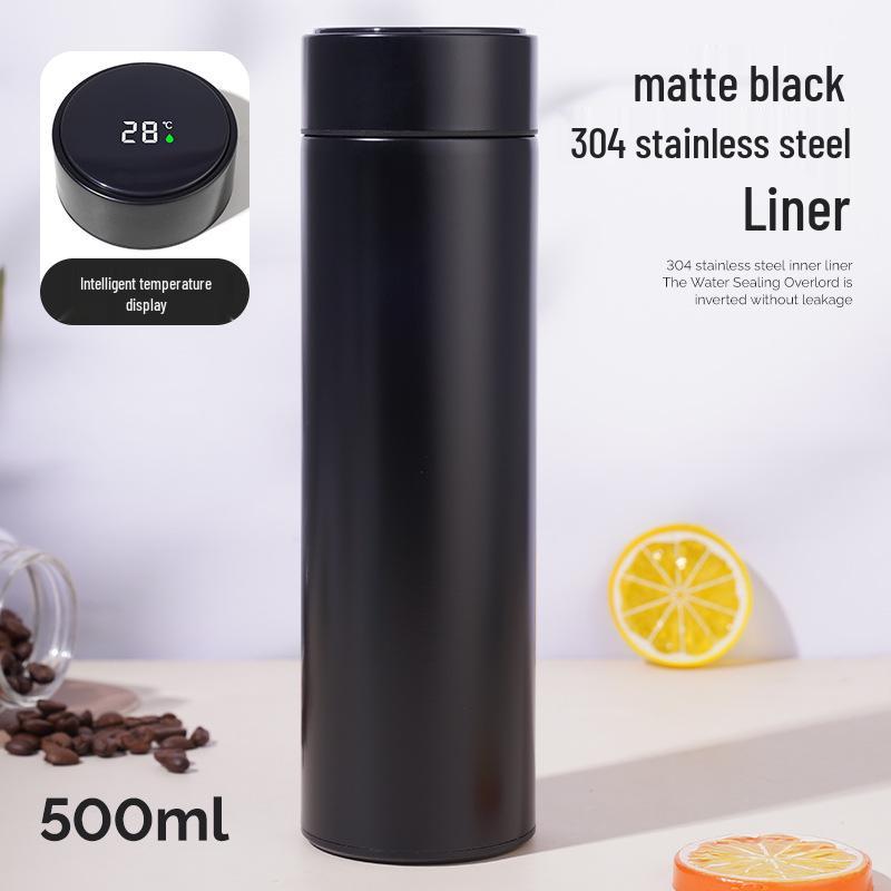 304 Stainless Steel Smart Temperature Display Insulated Water Cup with LED - Customizable Gift