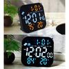 Alarm Clocks for Bedroom LED Digital Weather Clocks Desk Alarm Clock with Auto Dimming Day of Week Indoor Temperature