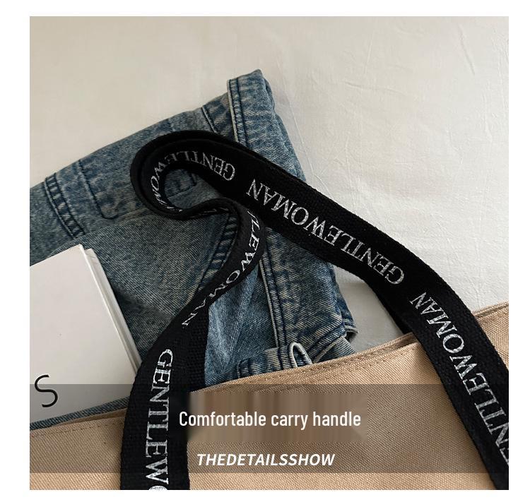 Cross-border Canvas Crossbody Bag: Large Capacity, Fashionable Single Shoulder Tote