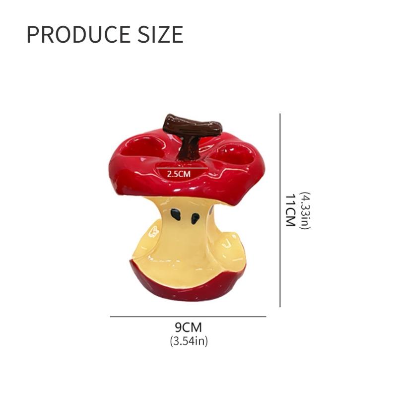 Hygienic Ceramic Toothbrush Stand With 4 Compartments  Fruit Core Theme Bathroom Storage Rack Pen Holders Organizers