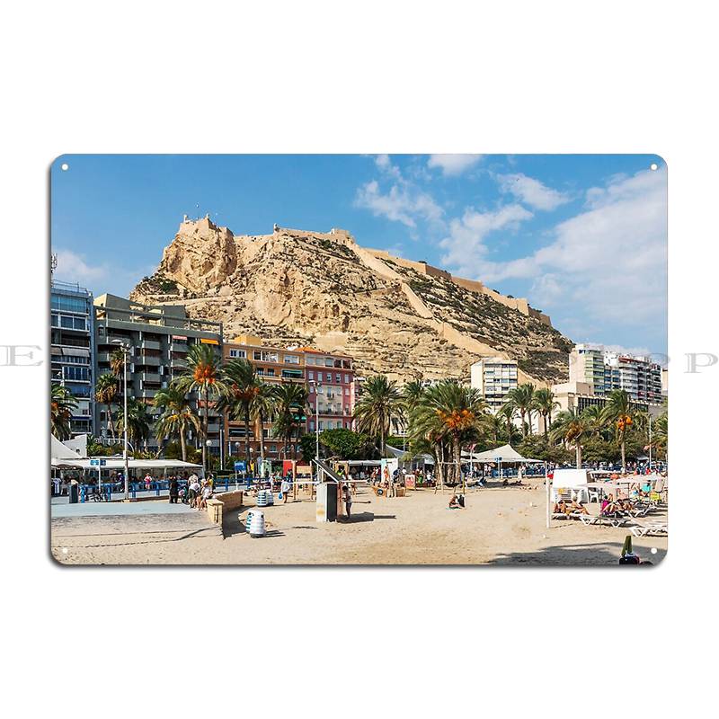 

Аликанте Испания Железная статуя средневекового воина в замке Санта-Барбара Металлическая табличка Классические таблички Клуб Бар Жестяная вывеска Постер 20x30cm（7.8x11.8inch）