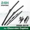 For Chevrolet Captiva 2006-2018 2007 2008 2009 Wiper Front & Rear Wiper Blades Windshield Windscreen Window Brushes 24"+16"+13