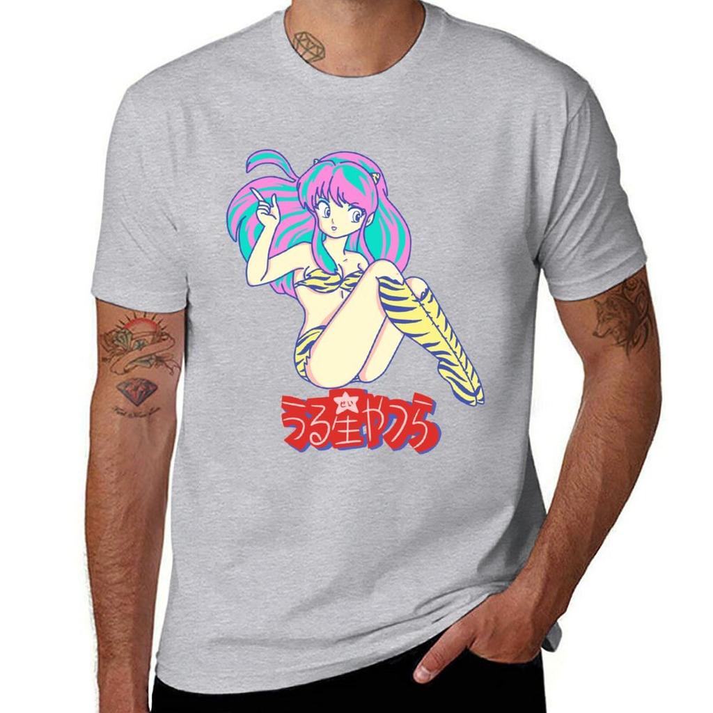 Lamu Kawaii Girl Urusei Yatsura Tshirt Oversized Vintage Vintage Clothes Plus Size Tops Mens Vintage T Shirts