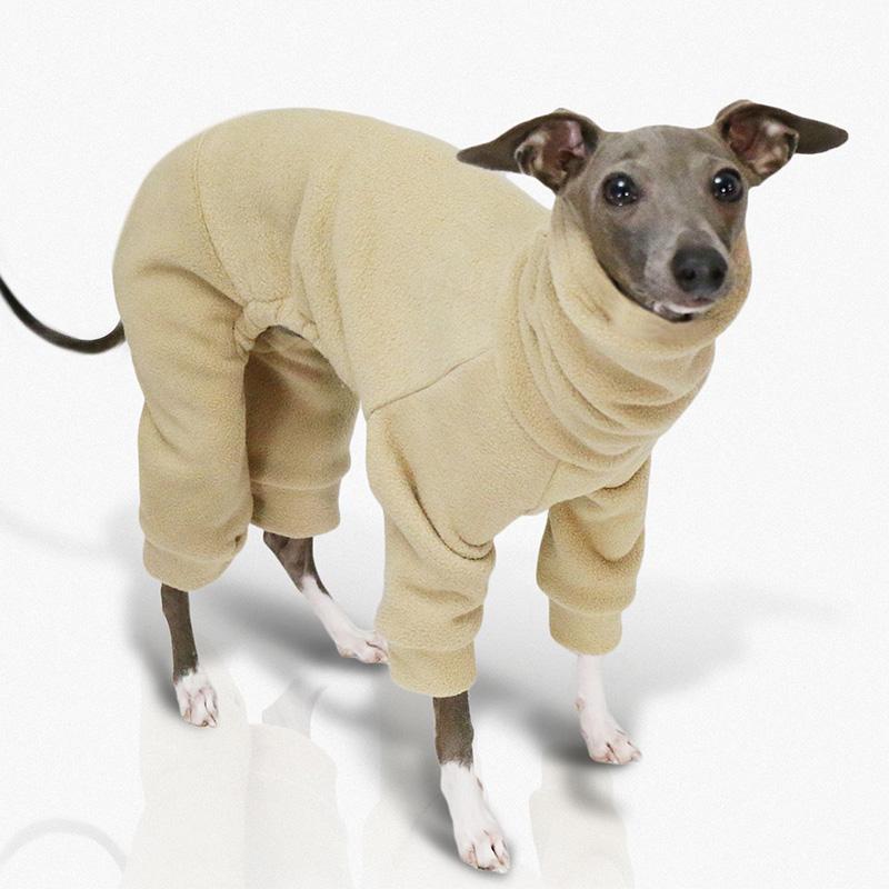 Whippet Italian Greyhound Clothing Dog Jumpsuit Fleece Winter Turtleneck Stretch Clothes Dog Thickening Coat Pet Clothes S-3XL