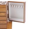 5-patrový velký vintage zásuvkový box na šperky, stolní zrcátko na make-up, vícepatrový dřevěný šperkovnice, dárek pro ženy
